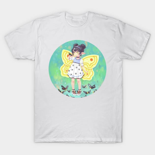 Butterfly Girl T-Shirt by Freeminds